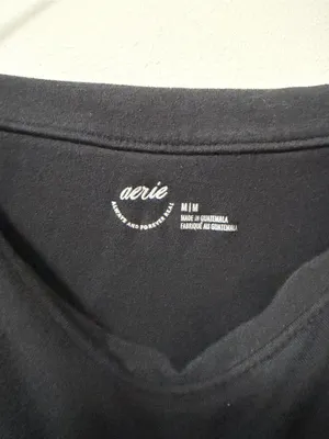Aerie Off the Shoulder Fold Over Women's Top in Black Size M thumbnail 3