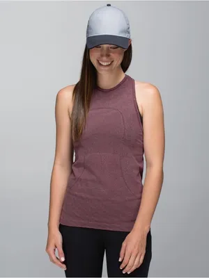 Lululemon Run Swiftly Tech Tank Tonka Stripe Heathered Bordeaux Drama Bordeaux 6 thumbnail 2