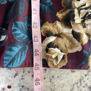 ASOS Midi Dress Women 6 Burgundy Floral Dark Academia Long Sleeve Tea Dress thumbnail 10