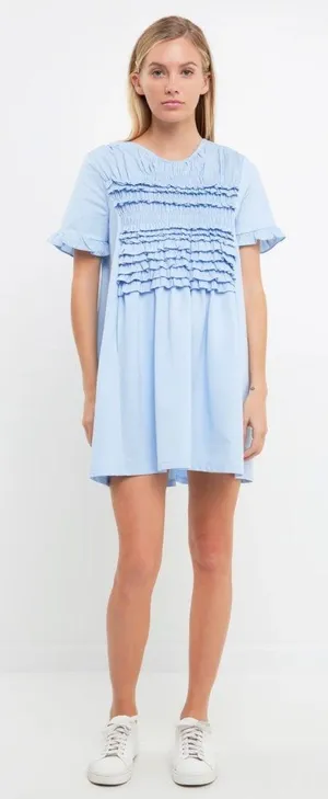 English Factory Baby blue mini dress thumbnail 1