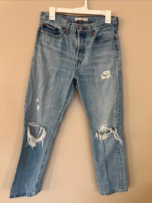 Levi's Light Blue Distressed Women's Jeans thumbnail 2
