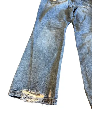 We The Free People Wide Leg Loose Fit Jeans Distressed Crvy Size 35 Women's thumbnail 11