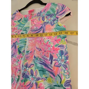 Lilly Pulitzer Girls XL 12-14 Tropical Floral Zip Front Swim Coverup Dress Pink thumbnail 7