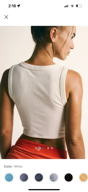White Free People Tank thumbnail 2