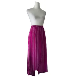 NWT Maurices Dark Pink High Low Maxi Skirt thumbnail 6