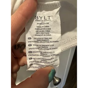 BYLT Premium Essential Cropped Crew SS T-Shirt Women’s M White Michelob Ultra thumbnail 5