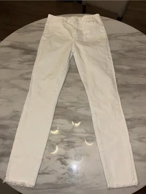 Sam Edelman Stiletto High Rise Skinny Ankle White Jeans thumbnail 1