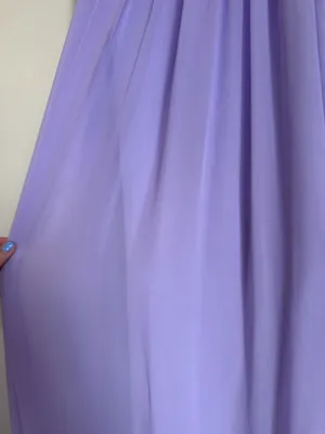 Azazie Zeya Lilac A-Line V-Neck Pleated Chiffon Dress Size 6 thumbnail 5