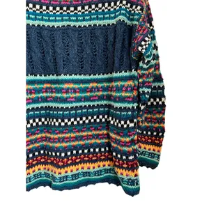 VTG The Limited Hand Knit Ramie Cotton Fair‎ Isle Sweater Sz S thumbnail 5