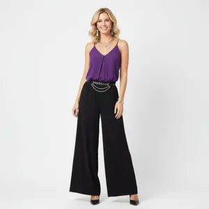 Alice + Olivia Silk Blend Purple Sleeveless Halter Top S thumbnail 5