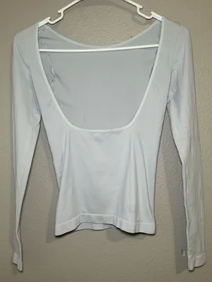Free People Low Open Back Long Sleeve Layering Shirt Women’s Size XS - Small thumbnail 7