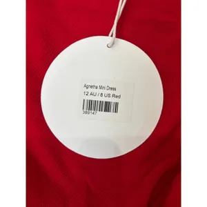 Princess Polly Agnetha Mini Dress Red Wrap Ruffle Long Sleeve NWT Size 8 thumbnail 4