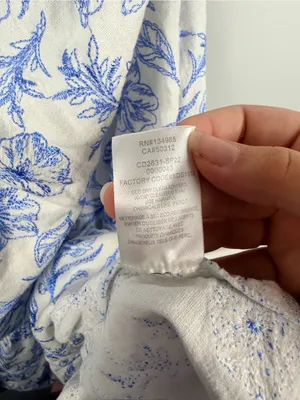For love and lemons Maisie midi dress linen blend white blue size large thumbnail 7