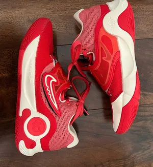 KD Trey Basketball Shoes Nike 5X Red-Coconut thumbnail 1