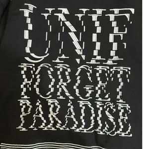 UNIF ‘Forget Paradise’ Pullover Crewneck Sweatshirt - Size Large - Black & White thumbnail 5