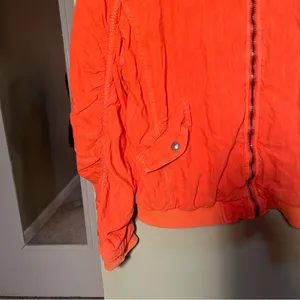 Free People Women's Size Medium On Point‎ Bomber Jacket Tomato Bisque Orange thumbnail 5