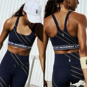 FP Movement‎ by Free People Navy and Yellow Sports Bra thumbnail 2