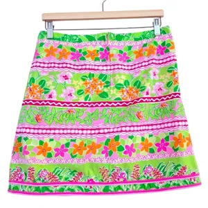 LILLY PULITZER Vintage Kendall Mini Wrap Skirt Size 6 Tropical Preppy Southern thumbnail 3