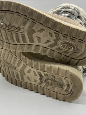 Skechers Womens Slip On Brown Mid-Calf Knit Cold Weather Boots Leopard 6 Animal thumbnail 5