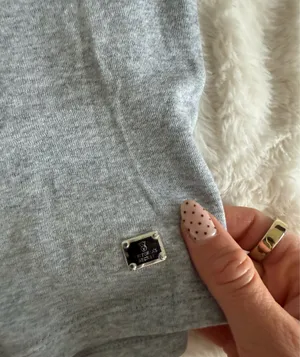 Victoria's Secret Gray Ribbed Crop Tank and Short Set thumbnail 4