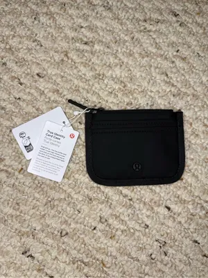 NWT Lululemon True Identity Card Case in Black Zipper Coin Pouch Water Repellent thumbnail 4