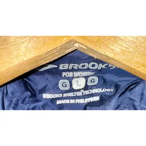 Brooks Women's Windbreaker Jacket Large Blue Vented Lightweight‎ Run Reflective thumbnail 2
