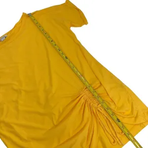 SUNDANCE Marigold Drape Ruched Hem Short Sleeve Crew Neck Shirt thumbnail 9