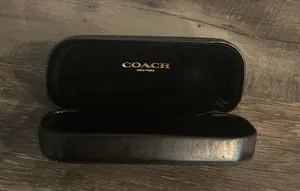 COACH Black Hard LARGE SUN GLASSES CASE Sunglasses Clamshell thumbnail 2