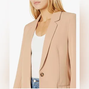 NEW The Drop Women's Blake Long Blazer XL Tan thumbnail 7