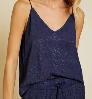 NATION LTD Matching Navy Leopard Set: Aya Cami & Fremont Un-Jogger thumbnail 1