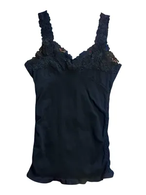 Y2K! M. Rena Black Ruched Tank Top! Size XXS thumbnail 3