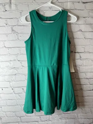 Nwt H&M move Green Sleeveless Fit-and-Flare athletic Dress size medium thumbnail 2