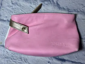 LACOSTE COSMETICS MakeUp Bag Pouch Vintage Pink Perfumes thumbnail 9
