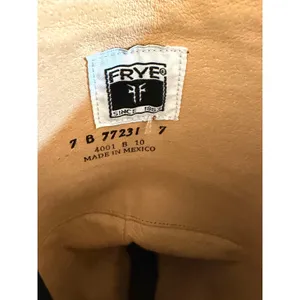 Frye Jane Stitch Boots Womens Sz 7 Brown Leather Riding Knee High Block Heel thumbnail 11