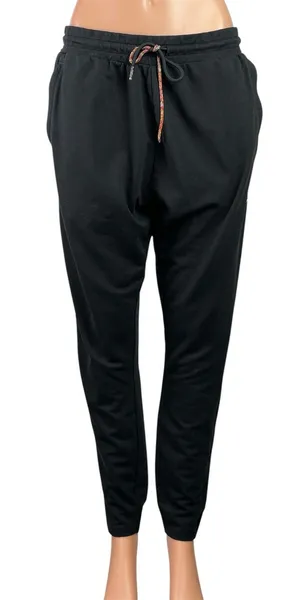 Gymshark Women's Black Elastic High Waist Tapered Trousers Jogger Pants Size M thumbnail 1