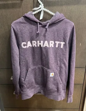 Carhartt‎ Relaxed Fit Midweight Logo Graphic Sweatshirt in purple women's small thumbnail 1