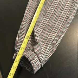 Maurices Plaid Jogger‎ Pants Womens XL Long Red Black Zipper Pockets Elastic thumbnail 4