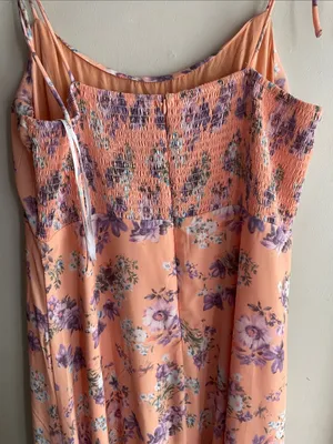 Lulus Started With a Kiss Orange Floral Print Tie-Strap Tiered Dress thumbnail 11