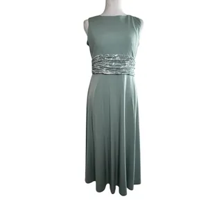 Jessica Howard Green Pleated Maxi Dress Size 6P NWOT thumbnail 3