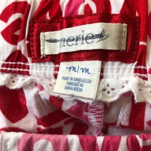 Aerie love sleepwear red white pink short thumbnail 6