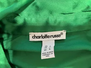 Charlotte Russe Green Button Up Shirt (WORN ONCE!) thumbnail 2