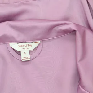 NWT State of Day Silk Touch Self-Tie Robe 100180215MS Mauve Orchid Purple L thumbnail 5