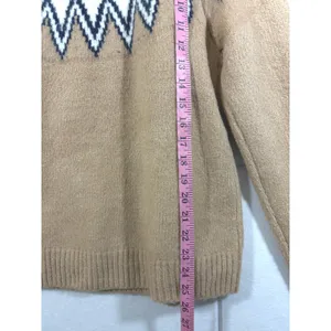 Thread & Supply Womens Fair Isle Claire Knit Sweater Oat Brown Small NWT thumbnail 7