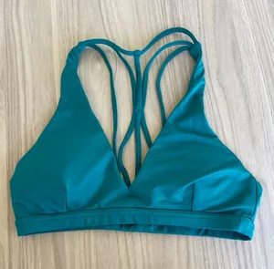 lululemon athletica Teal Strappy Sports Bra thumbnail 1