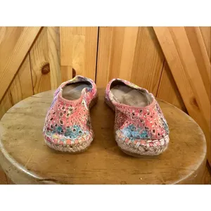Gianni Bini Floral Multicolored Jeweled Espadrilles Size 6M thumbnail 4