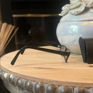 Prada Classic Black Rectangular Eyeglasses VPR 07E 2AJ-1O1 140/BP5167754 thumbnail 2