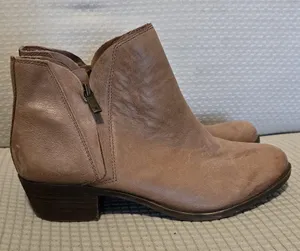 Lucky Brand Brown Ankle Booties with Suede Finish thumbnail 3