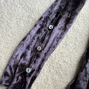 Umgee Shimmering Purple Velvet Top thumbnail 5