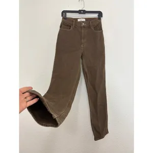 Abercrombie & Fitch Ultra High Rise 90s Straight Leg Jean Size 25 Washed Brown thumbnail 12