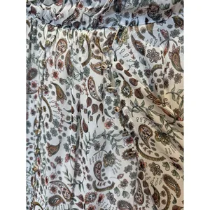 Nicholas Silk Paisley Long Sleeve Midi Dress Size 12 Mock Neck‎ Cuff Sleeve thumbnail 6